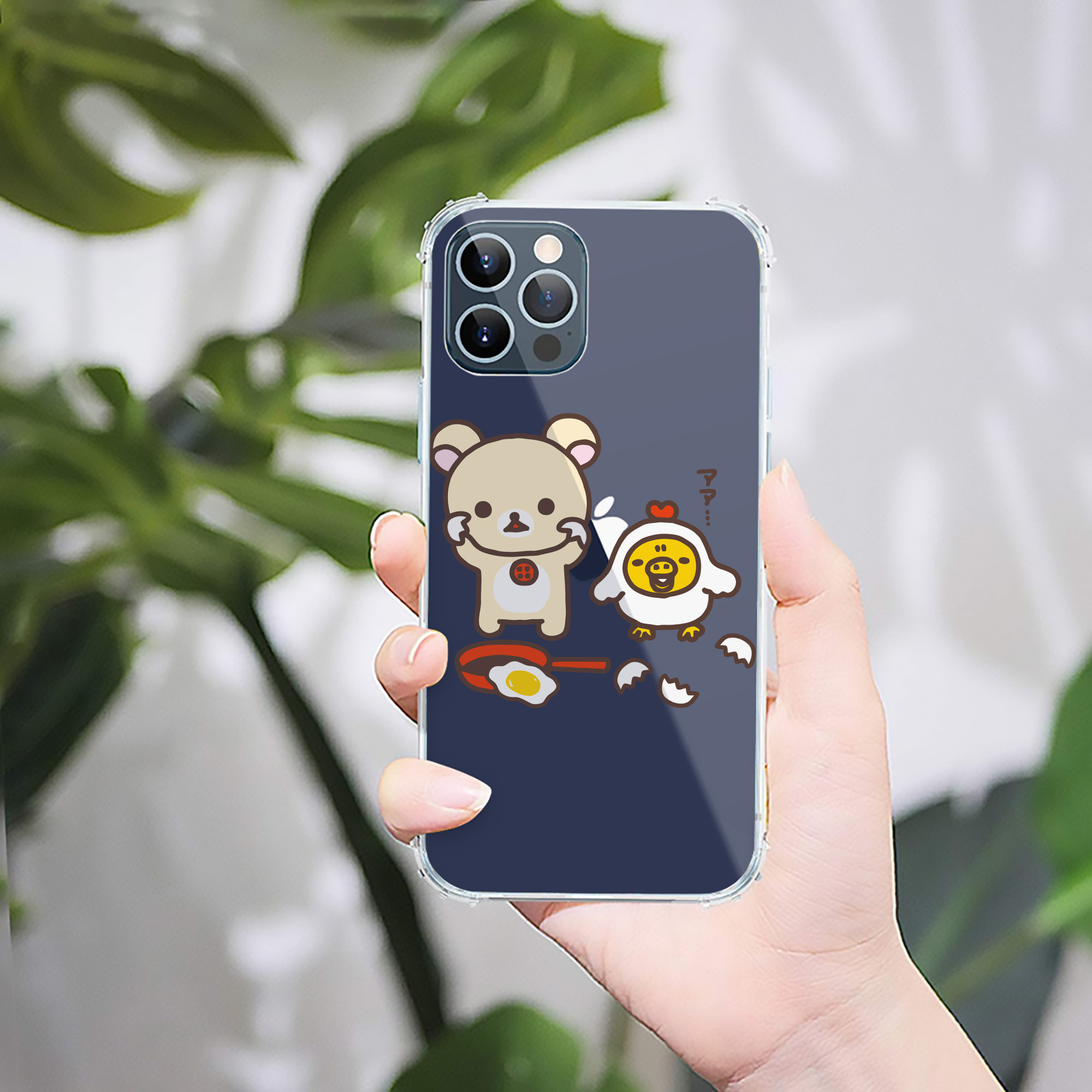 （画像用） リラックマ リラックマ キイロイトリ Rilakkuma Korilakkuma Kiiroitori 【iPhone 12シリーズ対応】透明スマホケース（クリアソフトケース）